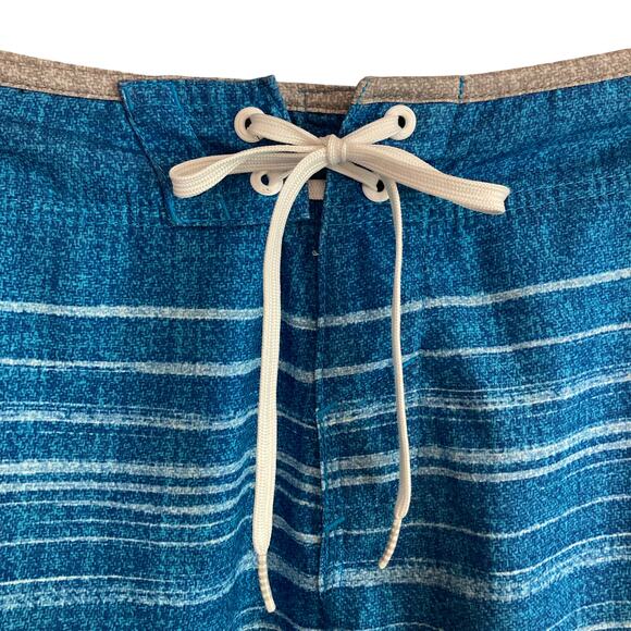 O'Neill Board Shorts Trunks Blue Stripe 30, 13" Inseam, 22" Outseam Surf Swim - Picture 3 of 8